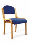 Reception Seating Blue Tahara Stackable Visitors Chair DPA2070/BE/BL by Nautilus Eliza Tinsley - enlarged view