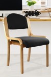 Reception Seating Black Tahara Stackable Visitors Chair DPA2070/BE/BK by Nautilus Eliza Tinsley - enlarged view