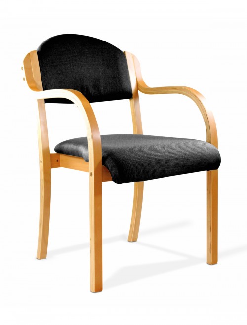 Reception Seating Black Tahara Stackable Armchair DPA2050/A/BE/BK by Nautilus Eliza Tinsley