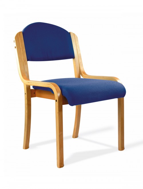 Reception Seating Blue Tahara Stackable Visitors Chair DPA2070/BE/BL by Nautilus Eliza Tinsley - enlarged view