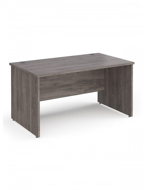 Grey Oak Office Desk Maestro 25 1400mm Wide Straight Desk MP14GO by Dams