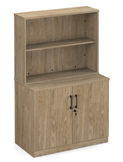 Office Storage Anson Executive Surface Mounted Bookcase Barcelona Walnut ANS-MBK-BW by Dams - enlarged view