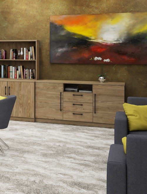 Office Storage Anson Executive Credenza Barcelona Walnut ANS-CRD-BW by Dams - enlarged view