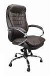 Office Chair Brown Leather Faced Santiago Executive Armchair 618KTAG/BW by Eliza Tinsley - enlarged view