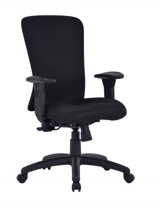 Black Office Chair Fortis Bariatric Fabric Task Chair BCF/K360/BK by Eliza Tinsley - enlarged view