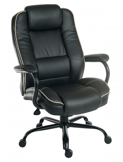 Office Chair Black Goliath Duo Heavy Duty 24 Hour Chair 6925BLK by Teknik