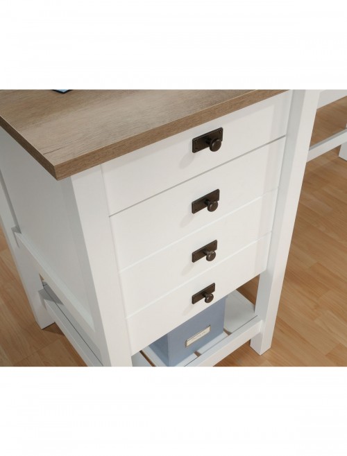 Home Office Desks Shaker Style L-Shaped Desk Soft White 5428225 by Teknik