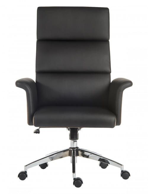 Office Chairs Elegance Black Faux Leather Executive Chair 6950BLK by Teknik - enlarged view