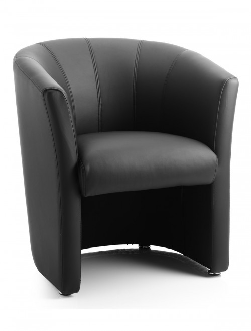 Reception Chair Neo Bonded Leather Reception Armchair Black BR000100 by Dynamic