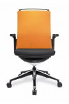 Office Chair Orange Libra High Back Managers Chair BCF/K500/BK-OG by Nautilus - enlarged view