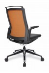 Office Chair Orange Libra High Back Managers Chair BCF/K500/BK-OG by Nautilus - enlarged view