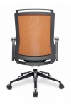 Office Chair Orange Libra High Back Managers Chair BCF/K500/BK-OG by Nautilus - enlarged view