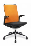 Office Chair Orange Libra High Back Managers Chair BCF/K500/BK-OG by Nautilus - enlarged view