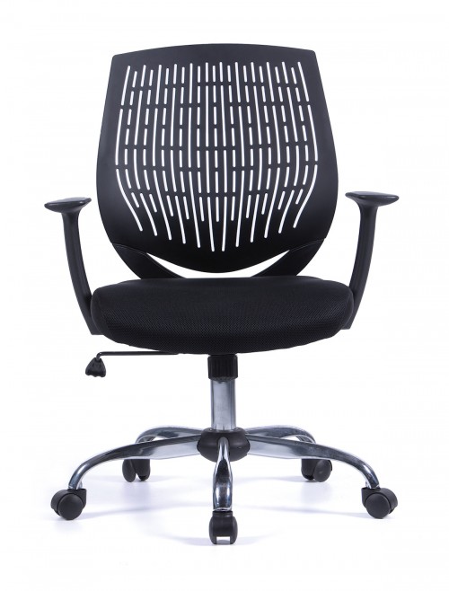 Office Chair Black Ultra Flexible Designer Office Armchair BCP/F590/BK by Nautilus - enlarged view