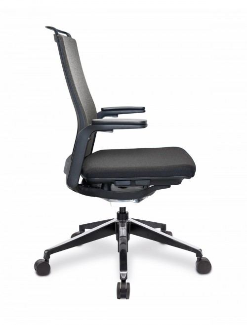 Office Chair Grey Libra High Back Managers Chair BCF/K500/BK-GY by Nautilus - enlarged view