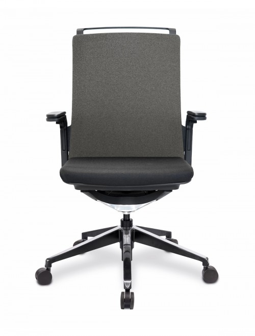 Office Chair Grey Libra High Back Managers Chair BCF/K500/BK-GY by Nautilus - enlarged view