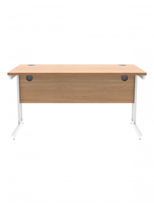 Office Desks TC Core Straight Desk Norwegian Beech 1400x800mm CORE1480DUBCH - enlarged view