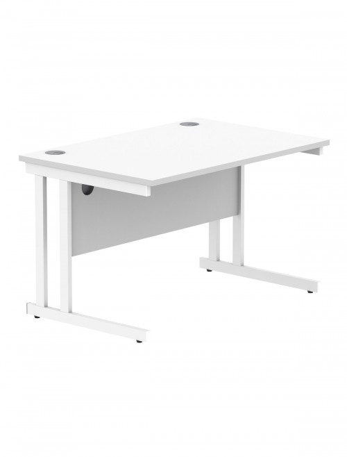 Office Desks TC Core Straight Desk Arctic White 1200x800mm CORE1280DUWHT - enlarged view