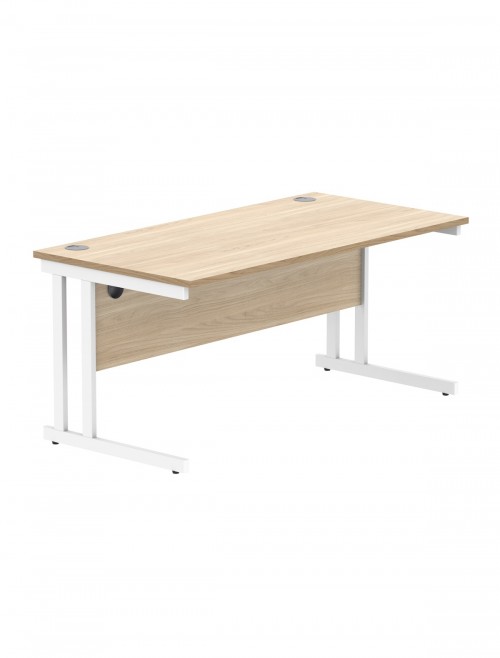 Office Desks TC Core Straight Desk Canadian Oak 1600x800mm CORE1680DUOK - enlarged view