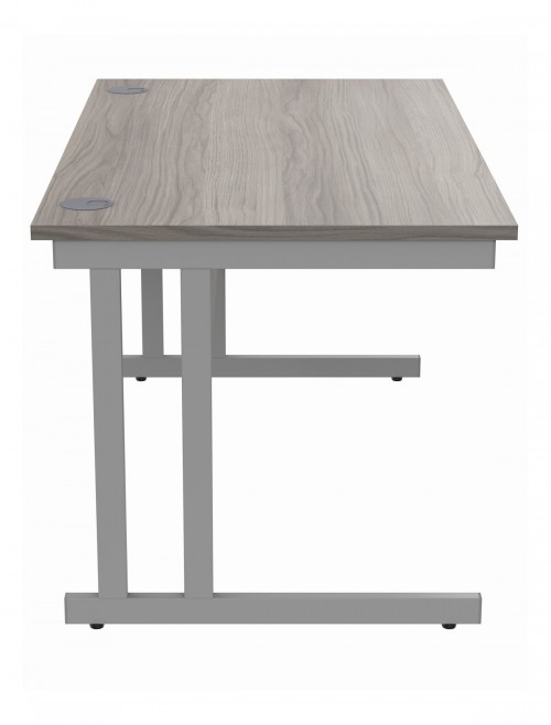 Office Desks TC Core Straight Desk Alaskan Grey Oak 1400x800mm CORE1480DUGOAK - enlarged view