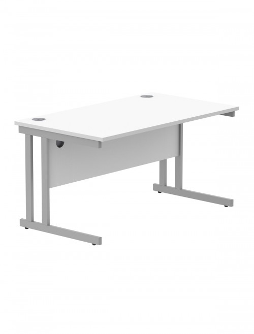 Office Desks TC Core Straight Desk Arctic White 1400x800mm CORE1480DUWHT - enlarged view