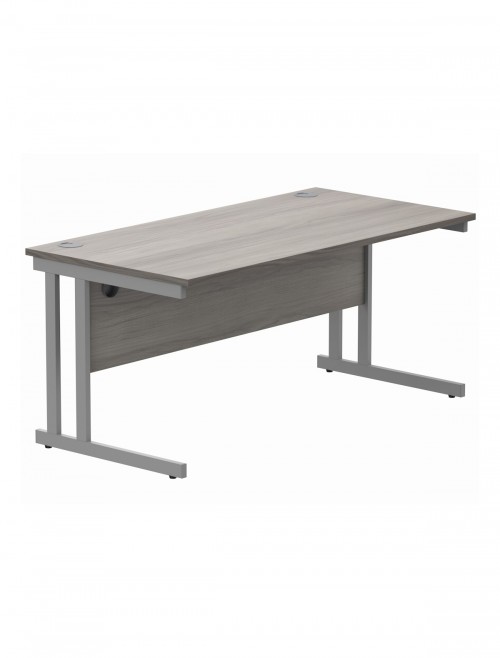 Office Desks TC Core Straight Desk Alaskan Grey Oak 1600x800mm CORE1680DUGOAK - enlarged view