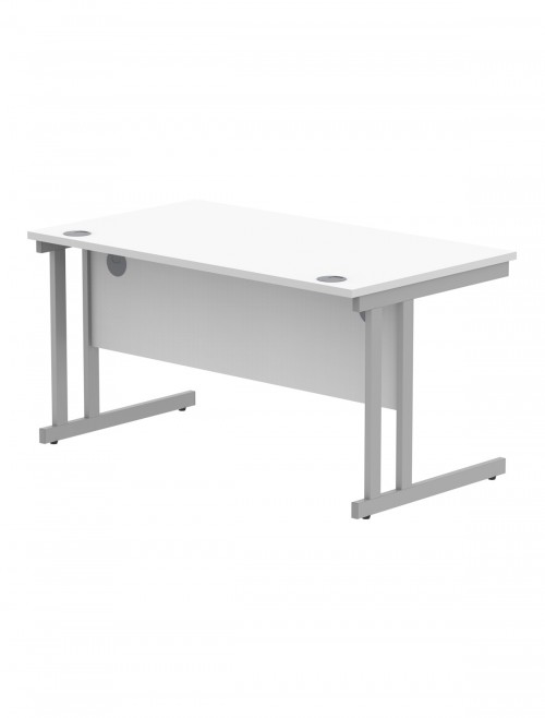 Office Desks TC Core Straight Desk Arctic White 1400x800mm CORE1480DUWHT - enlarged view