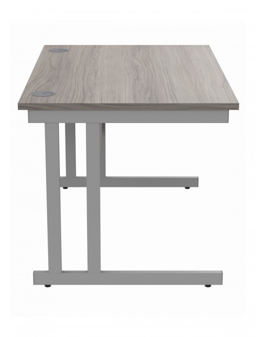 Office Desks TC Core Straight Desk Alaskan Grey Oak 1200x800mm CORE1280DUGOAK - enlarged view