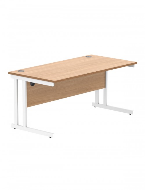 Office Desks TC Core Straight Desk Norwegian Beech 1600x800mm CORE1680DUBCH - enlarged view