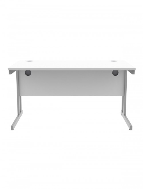 Office Desks TC Core Straight Desk Arctic White 1400x800mm CORE1480DUWHT - enlarged view