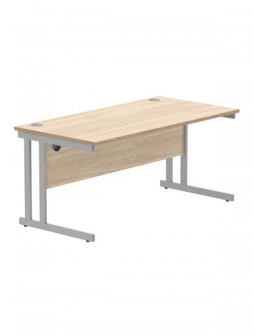 Office Desks TC Core Straight Desk Canadian Oak 1600x800mm CORE1680DUOK - enlarged view