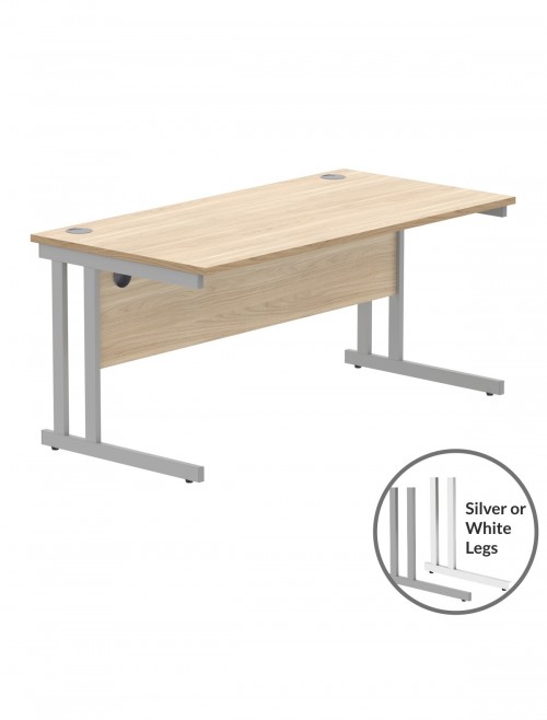 Office Desks TC Core Straight Desk Canadian Oak 1600x800mm CORE1680DUOK