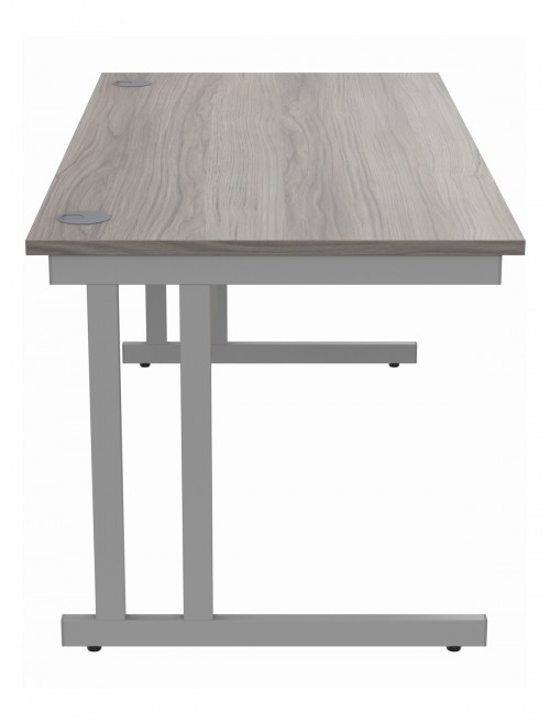 Office Desks TC Core Straight Desk Alaskan Grey Oak 1600x800mm CORE1680DUGOAK - enlarged view