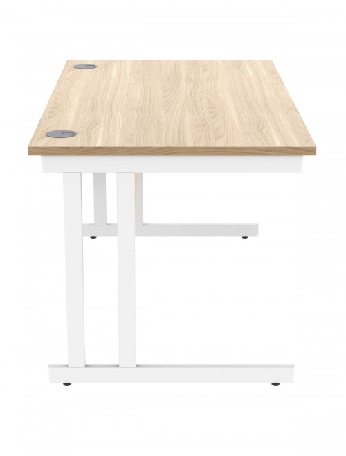 Office Desks TC Core Straight Desk Canadian Oak 1400x800mm CORE1480DUOK - enlarged view