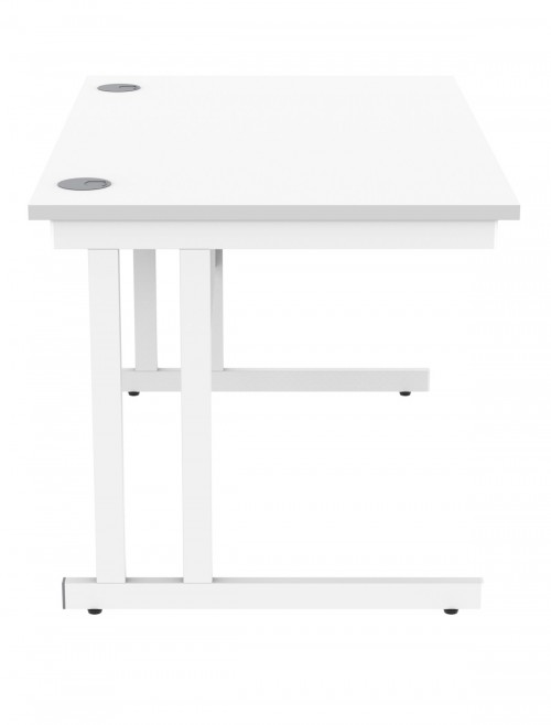 Office Desks TC Core Straight Desk Arctic White 1200x800mm CORE1280DUWHT - enlarged view