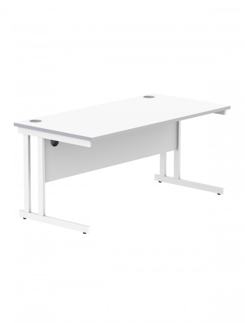 Office Desks TC Core Straight Desk Arctic White 1600x800mm CORE1680DUWHT - enlarged view