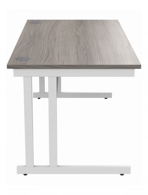 Office Desks TC Core Straight Desk Alaskan Grey Oak 1600x800mm CORE1680DUGOAK - enlarged view