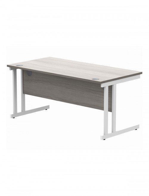 Office Desks TC Core Straight Desk Alaskan Grey Oak 1600x800mm CORE1680DUGOAK - enlarged view