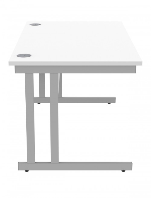 Office Desks TC Core Straight Desk Arctic White 1400x800mm CORE1480DUWHT - enlarged view