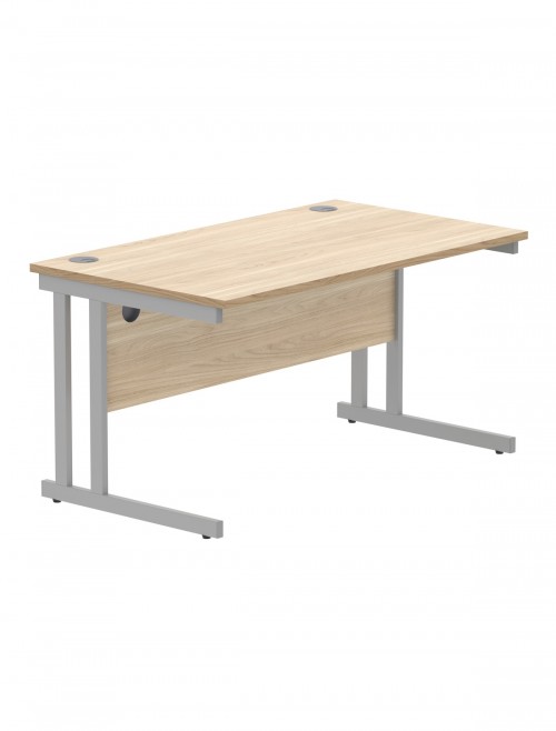 Office Desks TC Core Straight Desk Canadian Oak 1400x800mm CORE1480DUOK - enlarged view