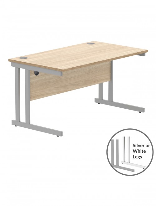 Office Desks TC Core Straight Desk Canadian Oak 1400x800mm CORE1480DUOK