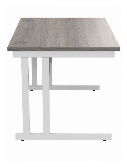 Office Desks TC Core Straight Desk Alaskan Grey Oak 1200x800mm CORE1280DUGOAK - enlarged view