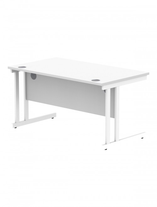 TC Core 1400mm Straight Desk Arctic White and Mobile Pedestal Bundle COREBUNDU1480WHTSV2 - enlarged view