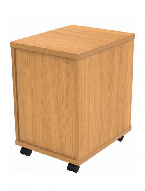 TC Core 1400mm Straight Desk Norwegian Beech and Mobile Pedestal Bundle COREBUNDU1480BCHSV2 - enlarged view