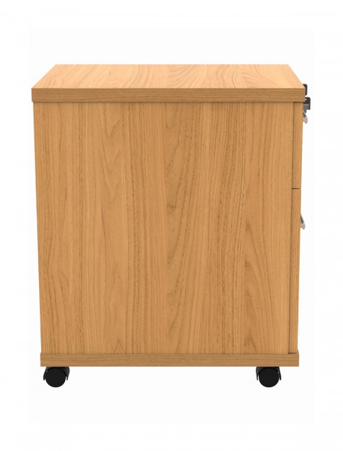 TC Core 1400mm Straight Desk Norwegian Beech and Mobile Pedestal Bundle COREBUNDU1480BCHSV2 - enlarged view