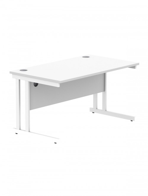 TC Core 1400mm Straight Desk Arctic White and Mobile Pedestal Bundle COREBUNDU1480WHTSV2 - enlarged view