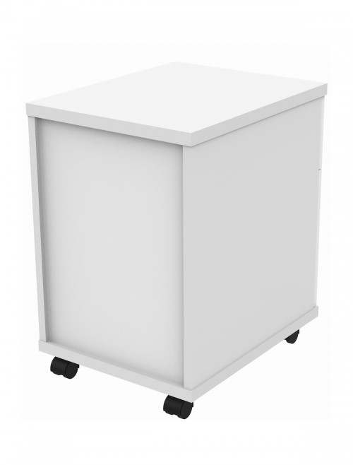 TC Core 1400mm Straight Desk Arctic White and Mobile Pedestal Bundle COREBUNDU1480WHTSV2 - enlarged view