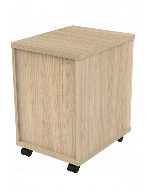 TC Core 1600mm Straight Desk Canadian Oak and Mobile Pedestal Bundle COREBUNDU1680OKSV2 - enlarged view