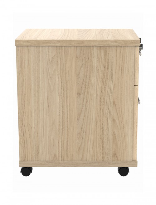 TC Core 1200mm Straight Desk Canadian Oak and Mobile Pedestal Bundle COREBUNDU1280OKSV2 - enlarged view