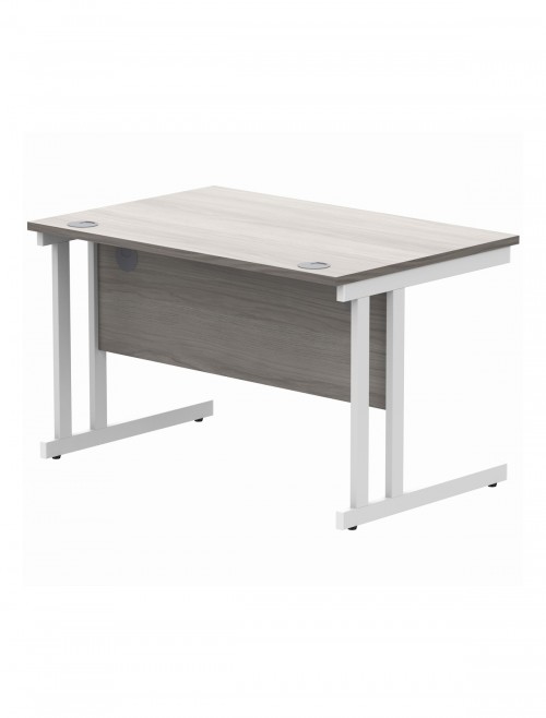 TC Core 1200mm Straight Desk Alaskan Grey Oak and Mobile Pedestal Bundle COREBUNDU1280GOAKSV2 - enlarged view